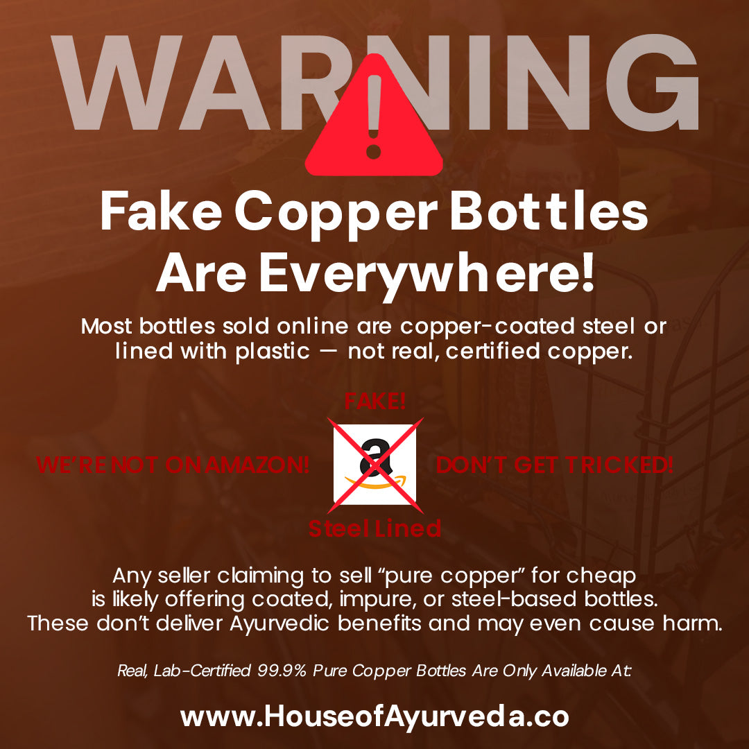 Certified Ayurveda® Pure Copper Water Bottle - V2 Hand-Hammered Edition